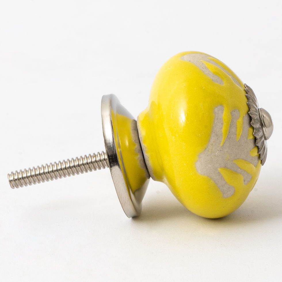 Thumbnail: Yellow Etched Ceramic Knob