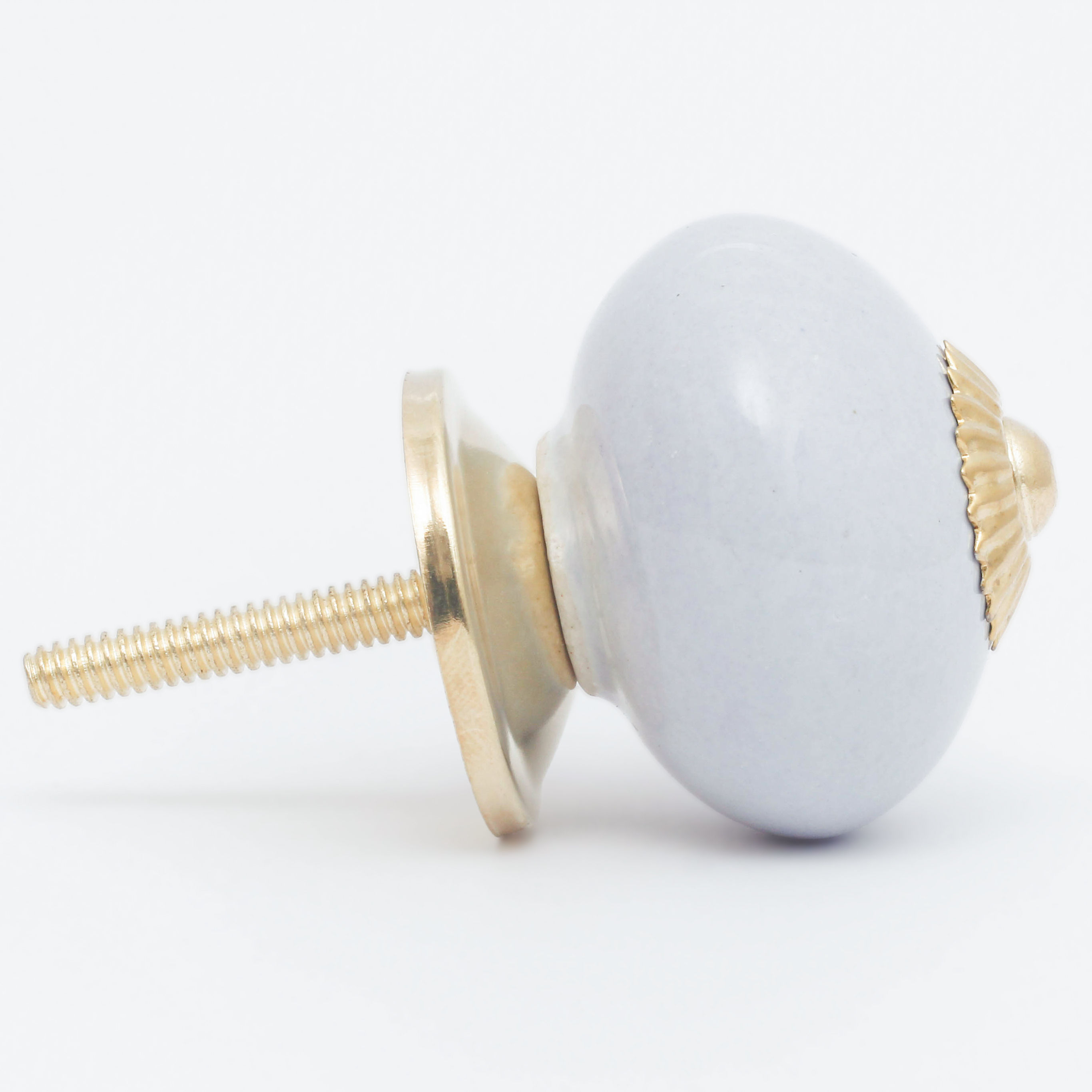 Grey Plain Ceramic Knob