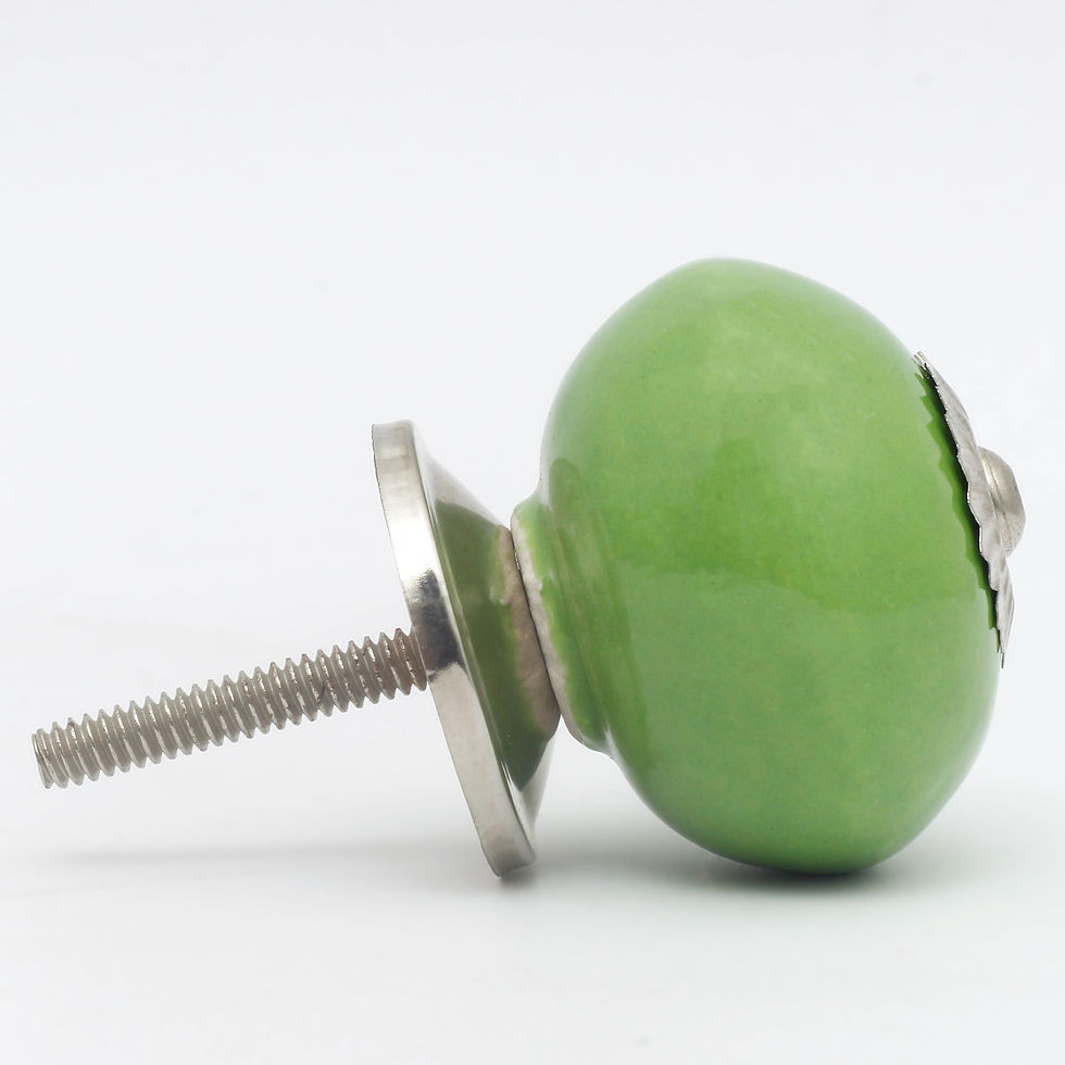 Thumbnail: Peacock Green Plain Ceramic Knob