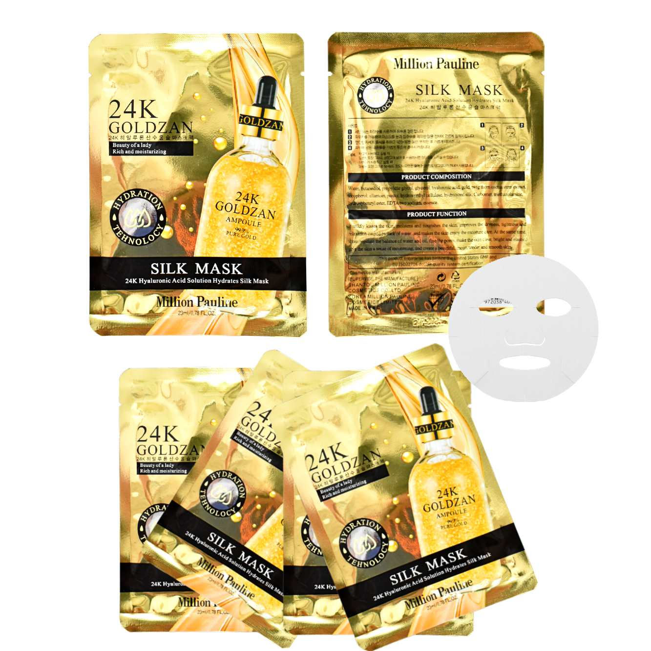 MASCARILLA FACIAL 24K GOLDZAN MILLION PAULINE 23ML