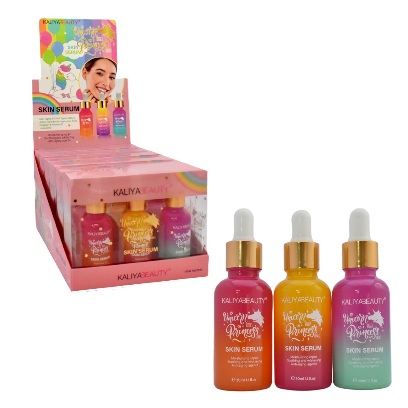 UNIDAD DE SUERO FACIAL KALIYABEAUTY UNICORN PRINCESS