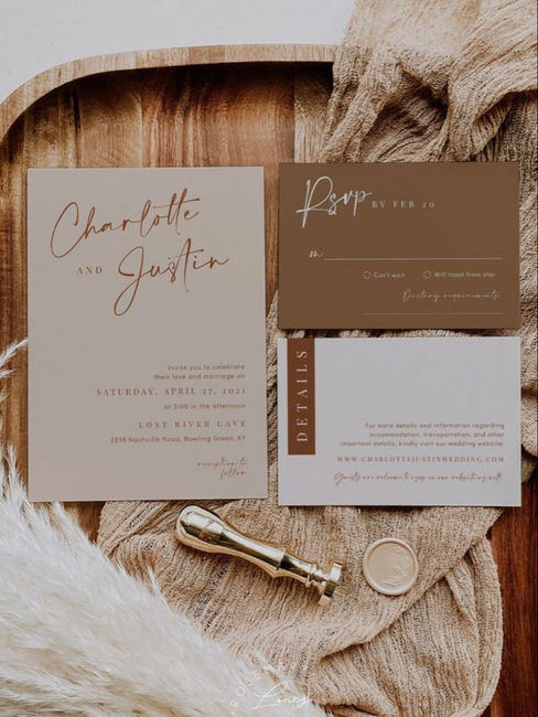 Casamento em Mocha Mousse | Convites e Identidade Visual