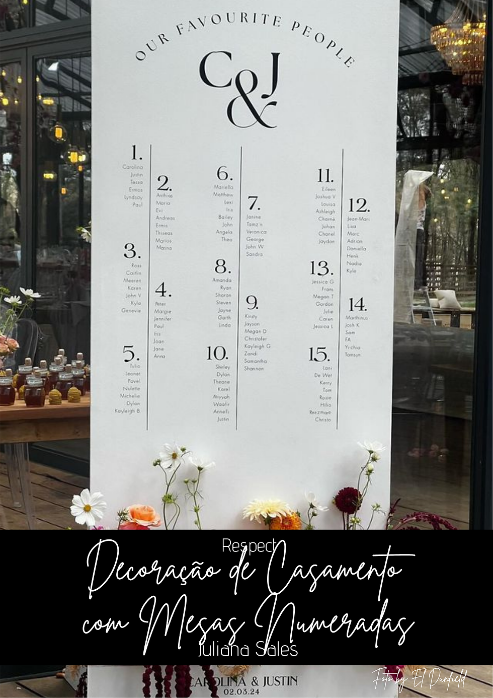 Decoração de Casamento com Mesas Numeradas