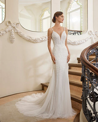 Vestido de Noiva, Coleção 2024 Rosa Clará Gatsby | Modelo Querubi