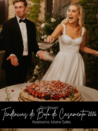Tendências de Bolo de Casamento 2026