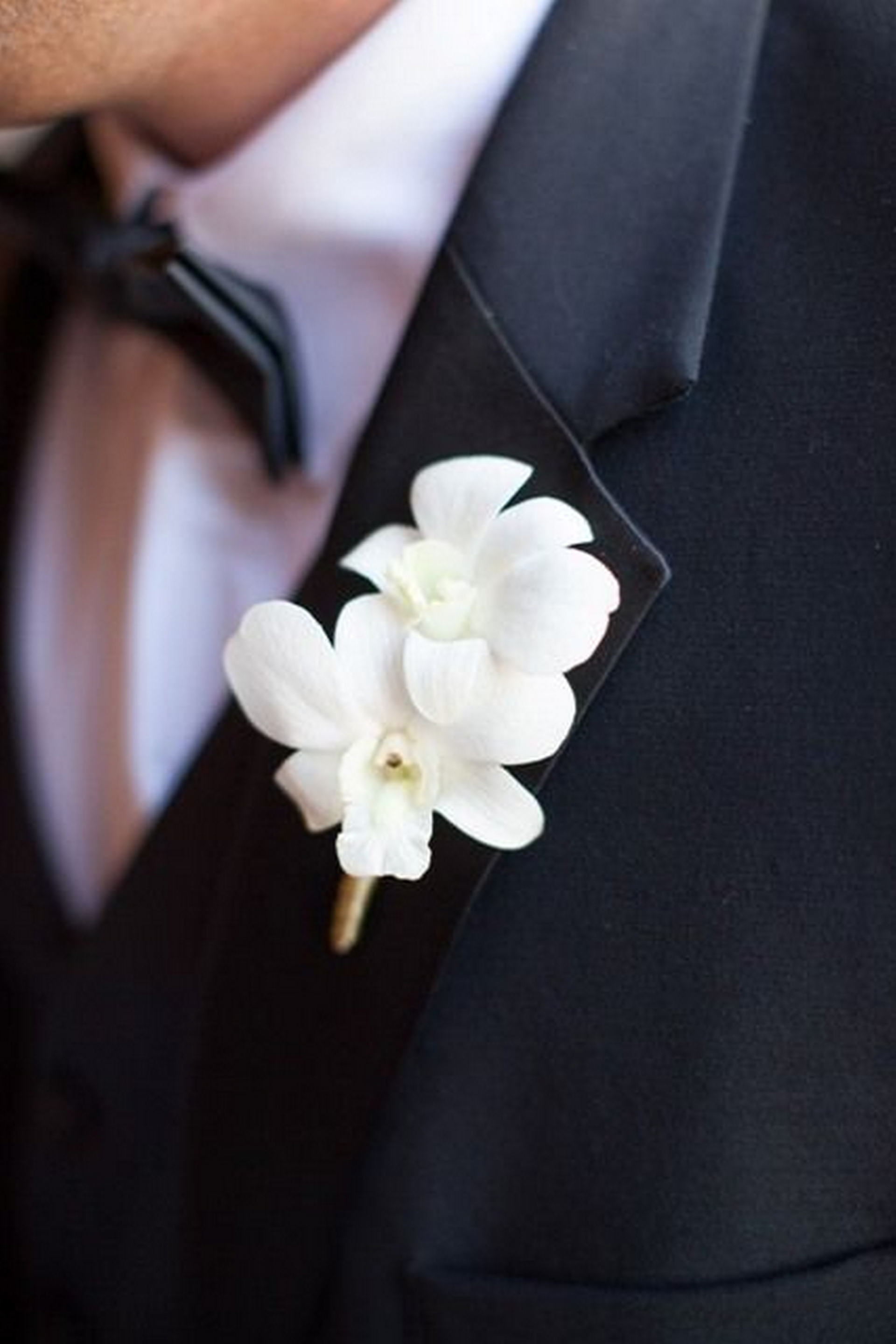 Decoração com Flores Brancas -  Orquidea Olhos de Boneca