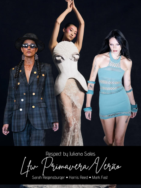 LFW Primavera/Verão • Sarah Regensburger • Mark Fast • Harris Reed {London Fashion Week 2026}