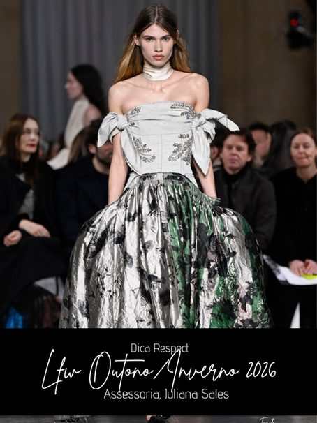 LFW Outono/Inverno 2026 • Julien MacDonald • Chet Lo • Edeline Lee • Erdem • Emilia Wickstead • Simone Rocha