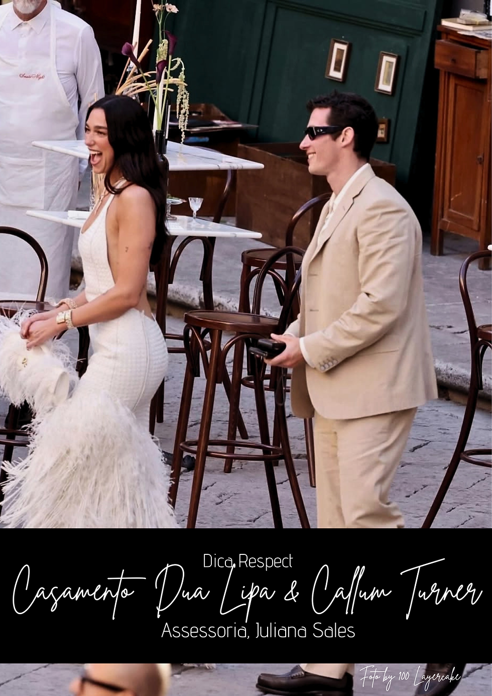 Casamento de Dua Lipa & Callum Turner na Itália, Coquetel de Boas Vindas