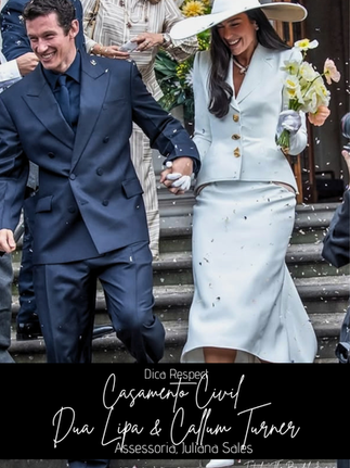 Casamento Civil de Dua Lipa & Callum Turner em Londres