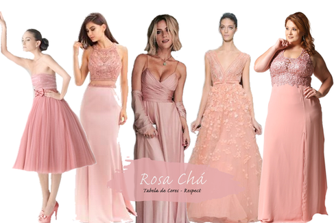 Tons de Rosa para os Vestidos das Madrinhas | Rosa Chá