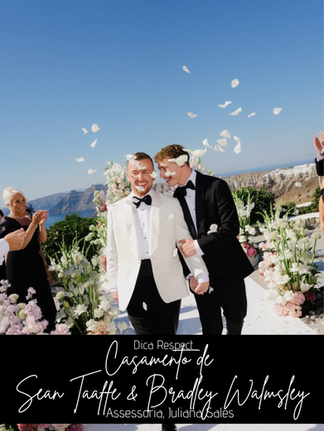 Casamento de Sean Taaffe & Bradley Walmsley em Santorini