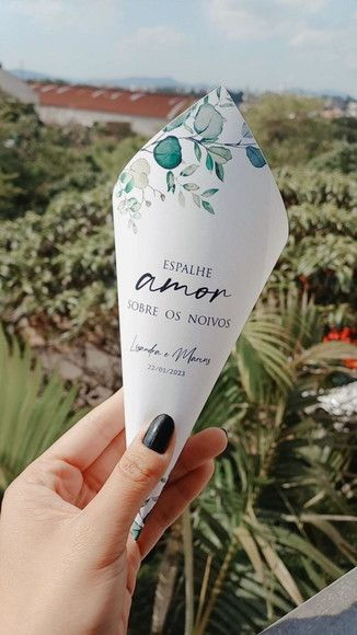 Cone de papel para Chuva de Arroz em casamento