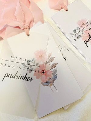 Convite de Casamento com Manual para Padrinhos