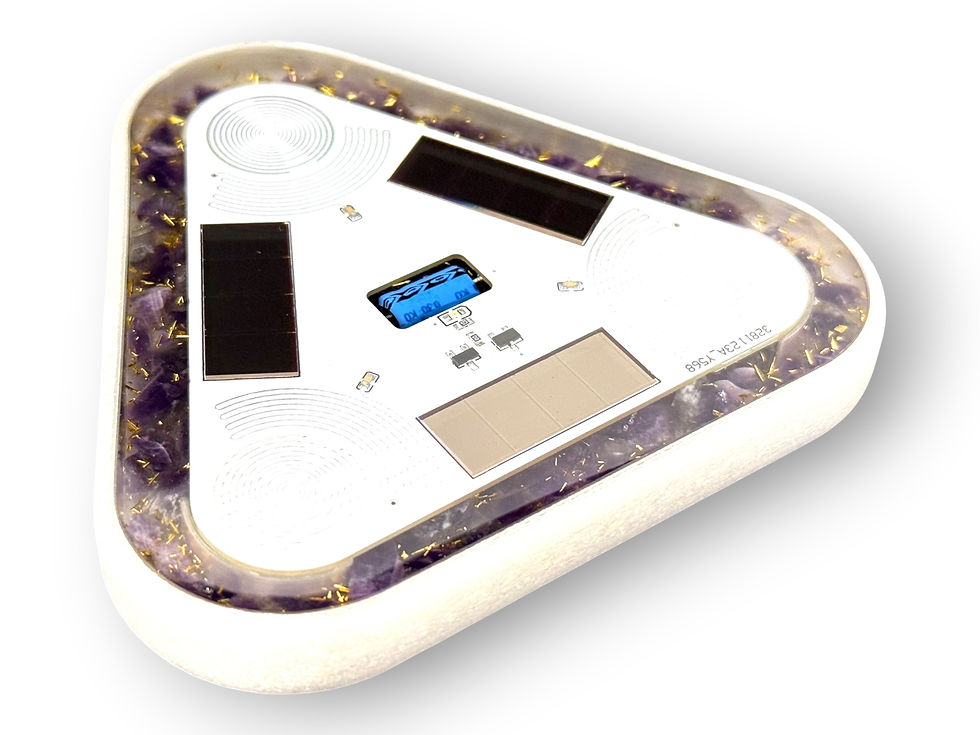Miniature : SolHarmonix – Amethyst Edition, solar powered orgone device (copy)