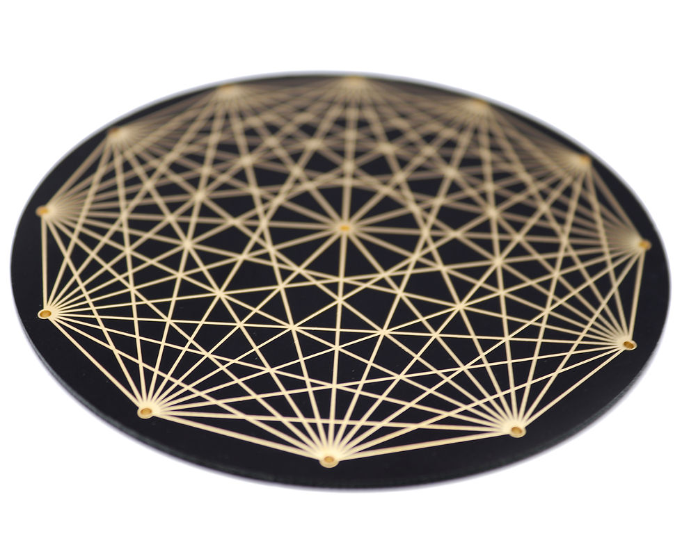 Thumbnail: Tesseract sacred geometry radionics disc 10pcs