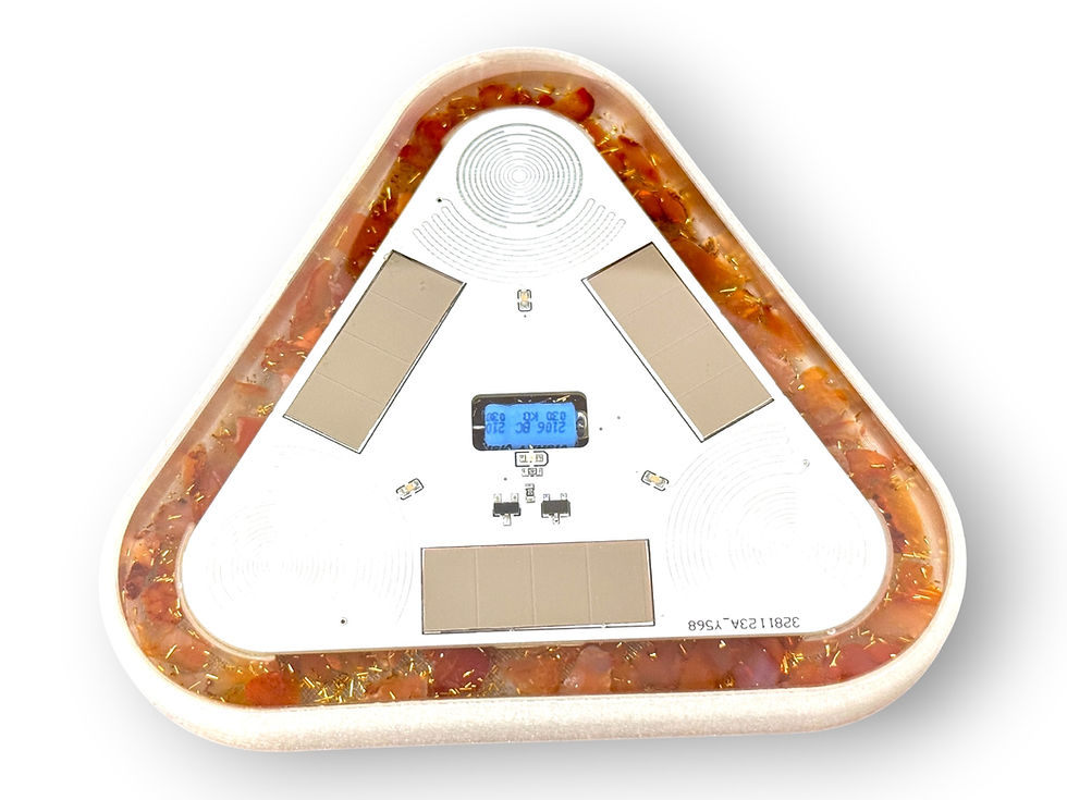 Miniature : SolHarmonix – Carnelian Stone  Edition, solar powered orgone device (copy)