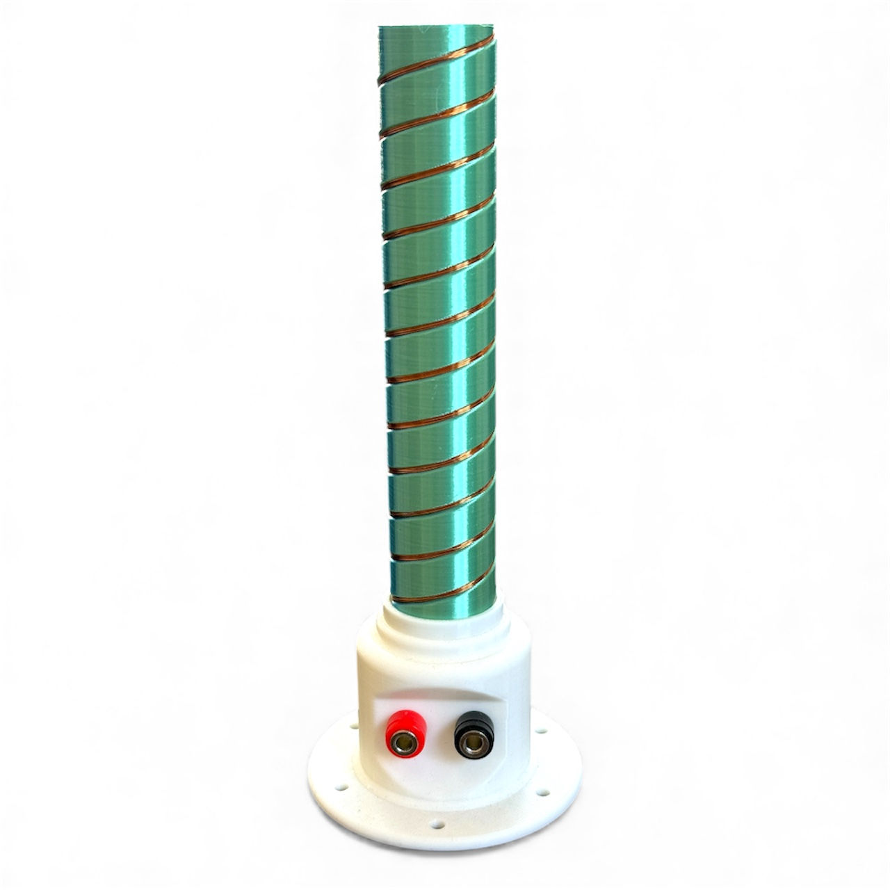 Bifilar Tesla Coil tower - blue/green