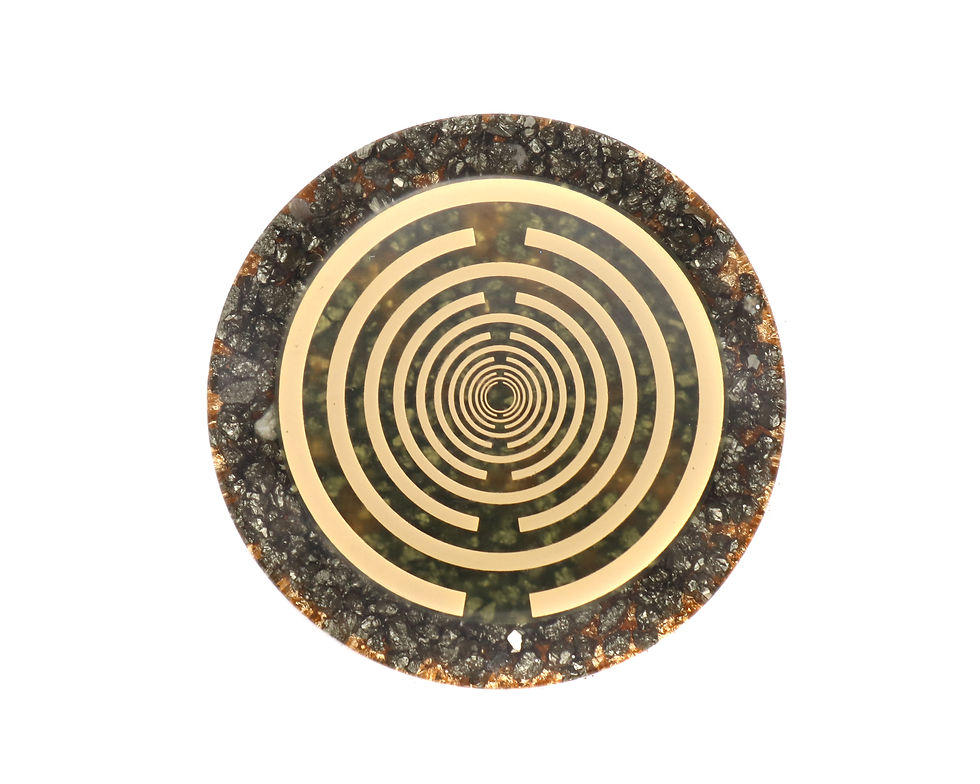Thumbnail: Pyrite orgone solar plexus chakra healing disc