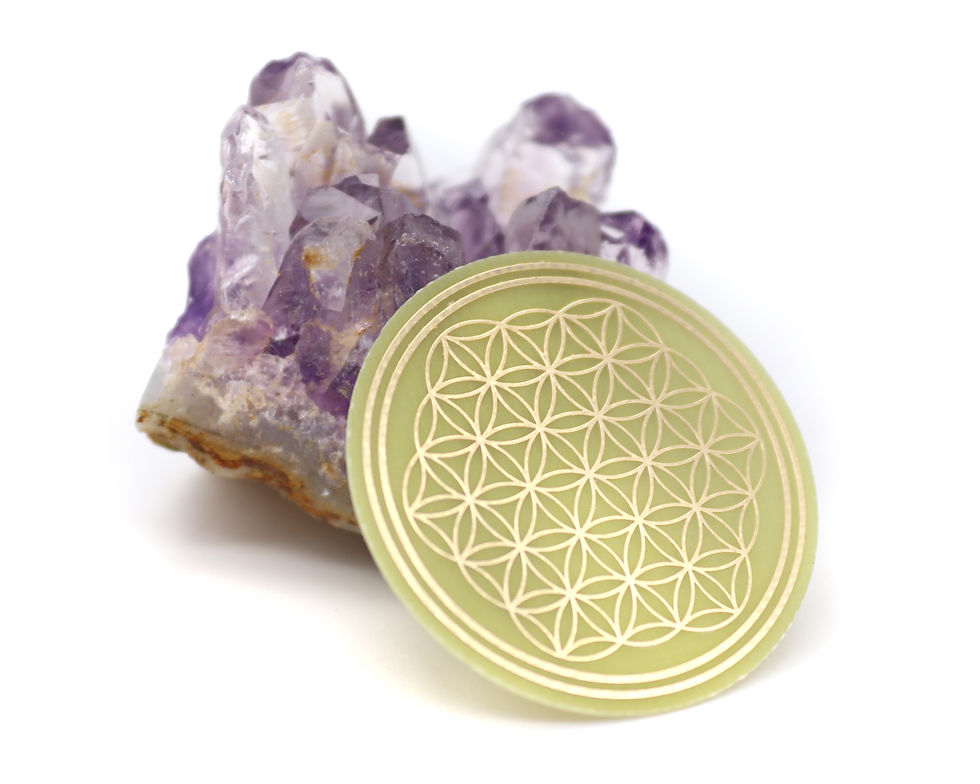 Miniature : Fleur de vie plaqué or 10 pièces