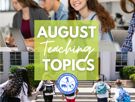 Students learning with back-to-school classroom activities and free educational resources about health, sustainability, food systems, and environmental science from Educated Choices Program.