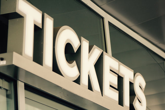 A photo of a ticket booth