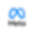 Blue Meta logo, resembling an infinity symbol, centered above the word "Meta" in bold black text on a white background. This image represents the branding of Meta Platforms Inc., the parent company of Facebook, Instagram, and WhatsApp.