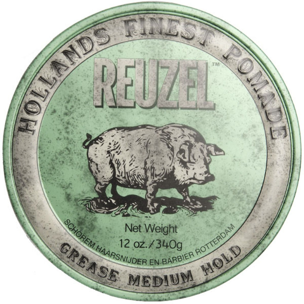 REUZEL Styling Green Pomade Grease Medium Hold pomáda na vlasy pro muže 340g