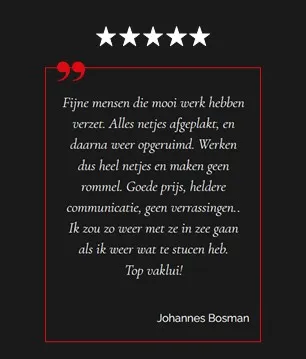 Positieve ervaring van een klant