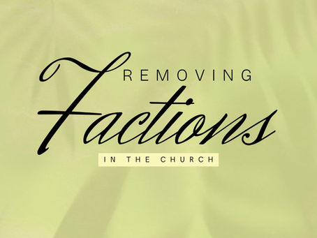 Removing Factions in the Church