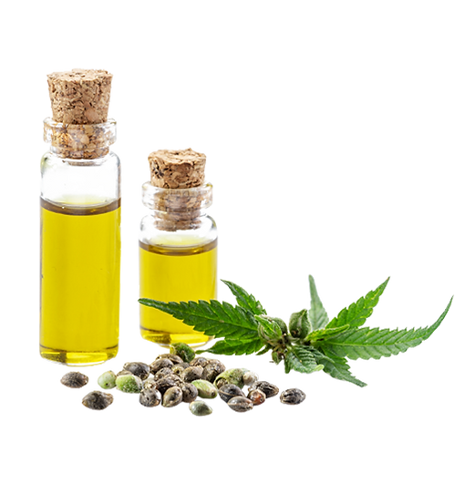CBD Oil and Cannibis Leaf