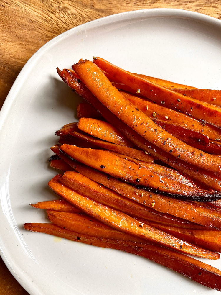 Roasted Carrots with Japanese soy sauce and cumin