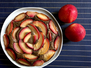 Gluten-free Buckwheat ginger plum cake