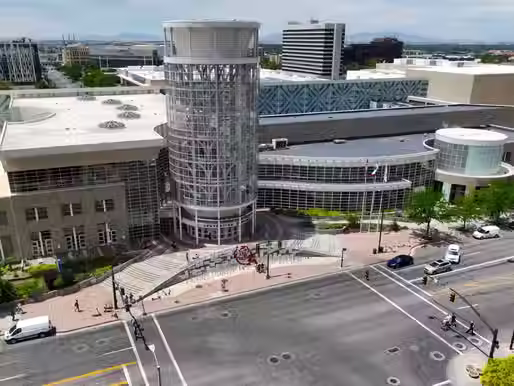 Salt Palace Convention Center hosting events in downtown Salt Lake City