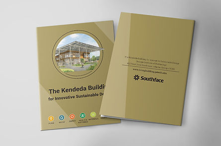 Kendeda Building Brochure made by Shelby Kurland, graphic designer in Atlanta Georgia