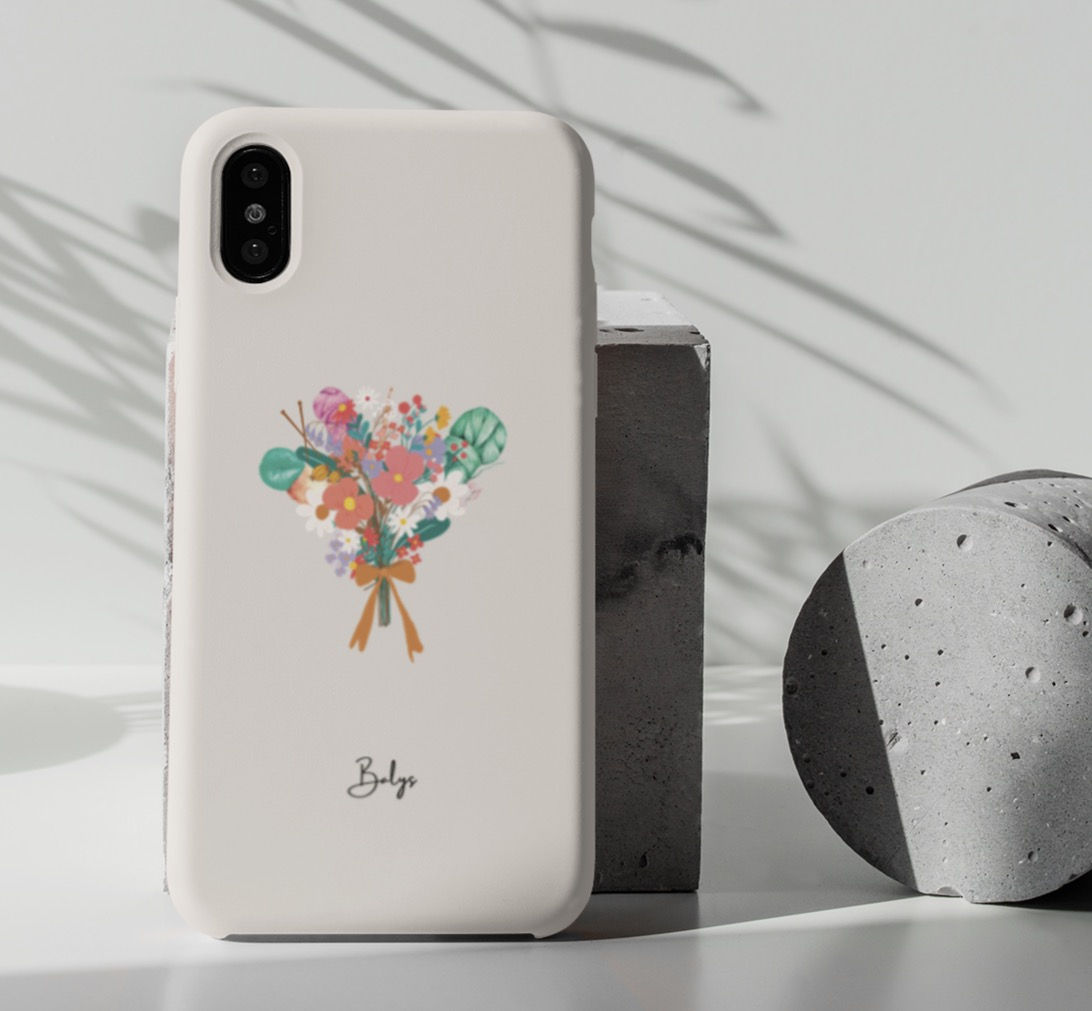 Tough phone case - Flowers and Yarn Bouquet