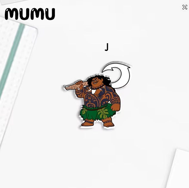 Thumbnail: 2024 Moana Lapel Pin – Princess Acrylic Brooch | Handmade Epoxy Jewelry Badge