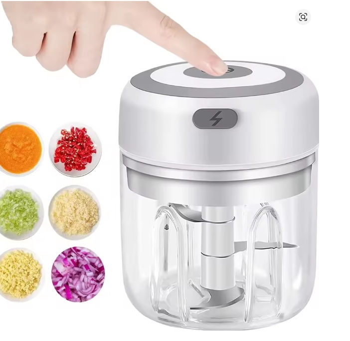 Thumbnail: Electric Mini Food Chopper – USB Rechargeable Garlic Masher, Portable Wireless