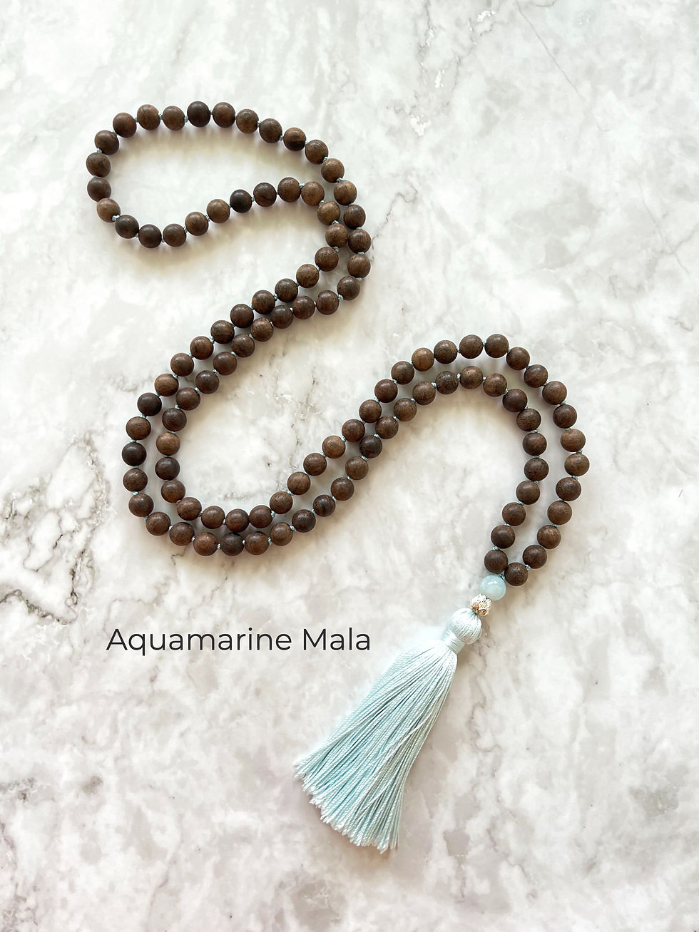 Thumbnail: SALE: Sandalwood & Rudraksha Mala Necklaces