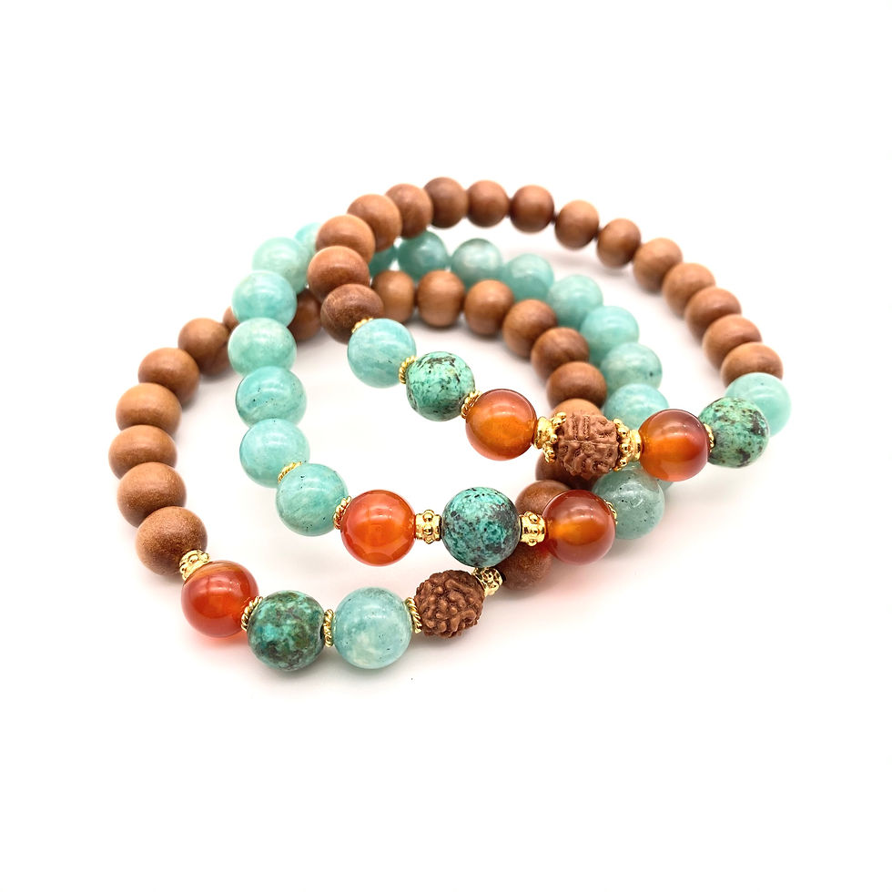 Thumbnail: Bohemian-style bracelets adorned with unique gemstone beads.