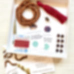 mala making kit including all the materials like beads, thread, guru bead and tassel