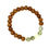 Thumbnail: Prehnite and sandalwood bead bracelet with gold filled beads