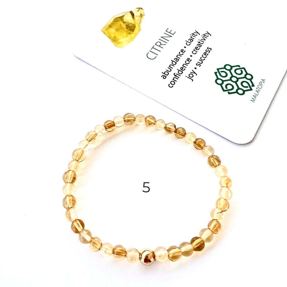 Thumbnail: 4mm citrine gemstone bracelet