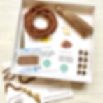Sacral Chakra mala making kit including all the materials: sandalwood or rudraksha beads, thread, guru bead and tassel