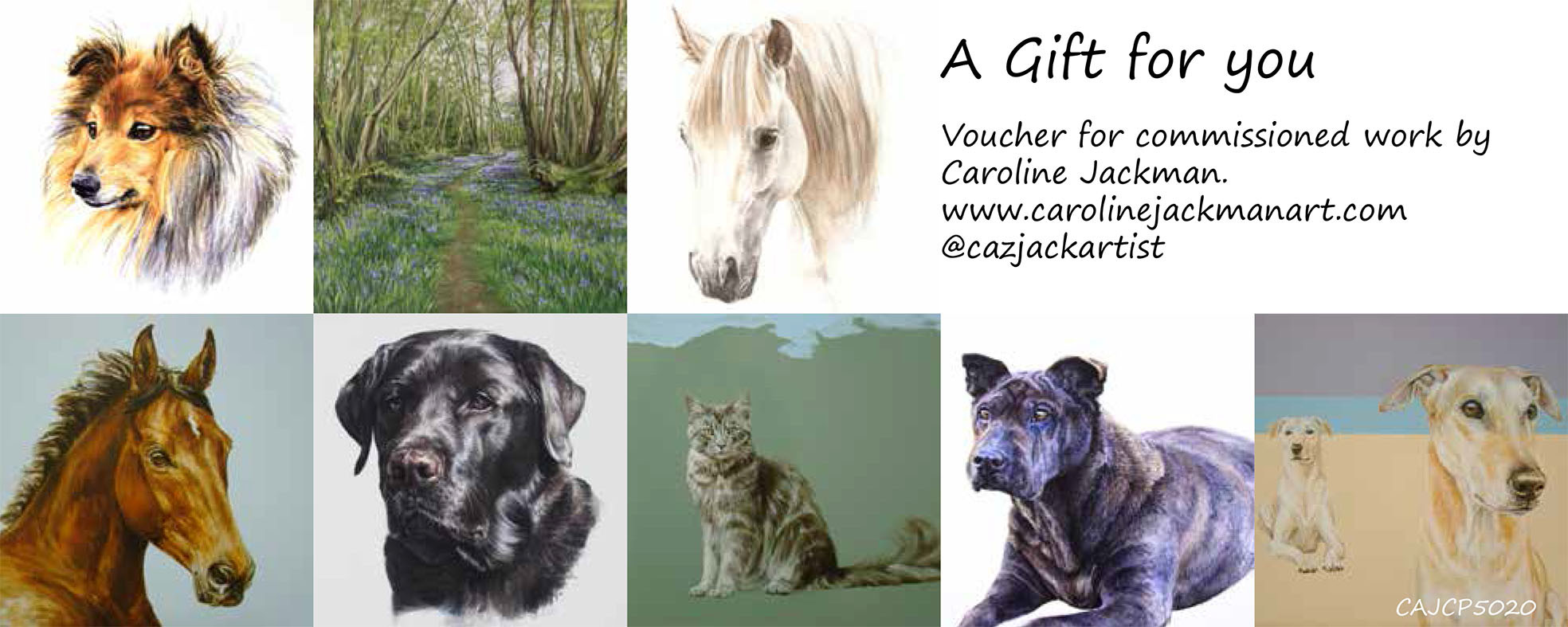 Gift voucher for commissioned work by Caroline Jackman