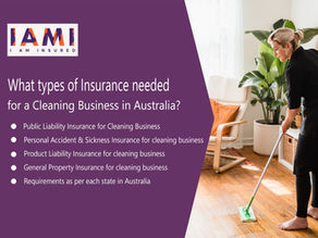 What types of Insurance needed for a Cleaning Business in Australia?