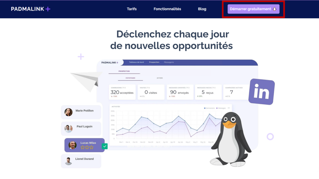prospection,prospection linkedin,prospection linkedin message,outil prospection linkedin,prospection automatique linkedin,automatiser prospection linkedin,padmalink,contacter en masse sur linkedin