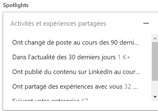 publication récente sales navigator