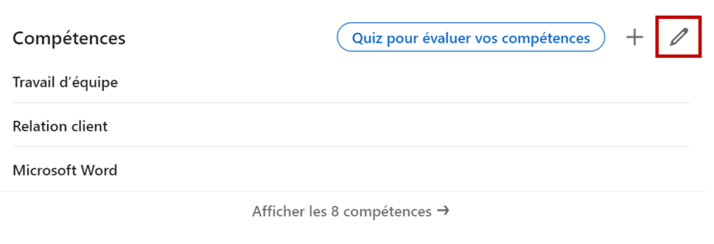 supprimer une compétences