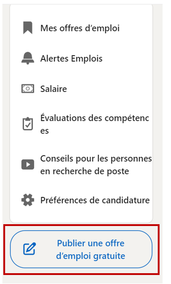 publier une offre d'emploi sur LinkedIn